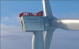 法國 Fécamp 風電場安裝第一臺風力渦輪機