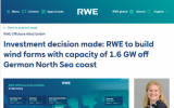 1.6GW！萊茵集團(tuán)在德國北海沿岸建設(shè)Nordseecluster風(fēng)電場(chǎng)
