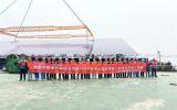 中交海峰風(fēng)電承建中廣核煙臺(tái)招遠(yuǎn)400MW海上光伏項(xiàng)目二標(biāo)段主體工程完工